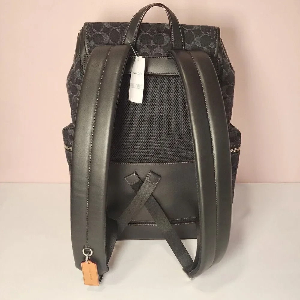 NWT Coach CO933 Sprint Backpack In Signature Denim Black